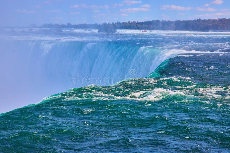 On Edge of Niagara Fall S Horseshoe Falls Waterfall Stock Photo Image