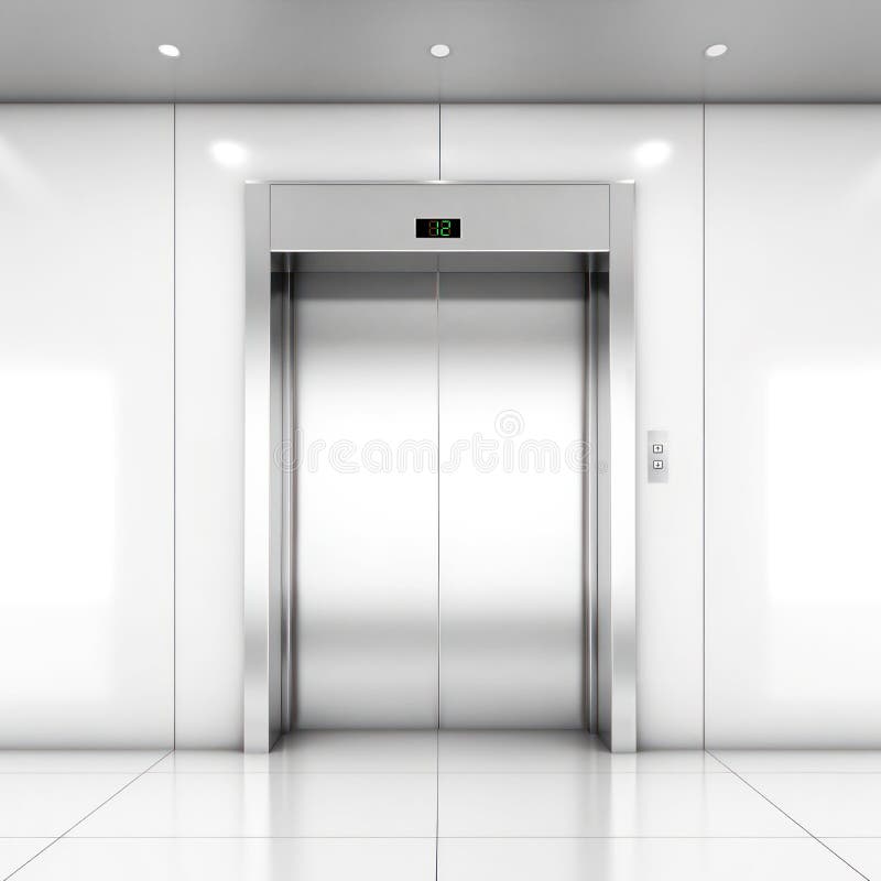 A image of a elevator door stock illustration. Illustration of hotel