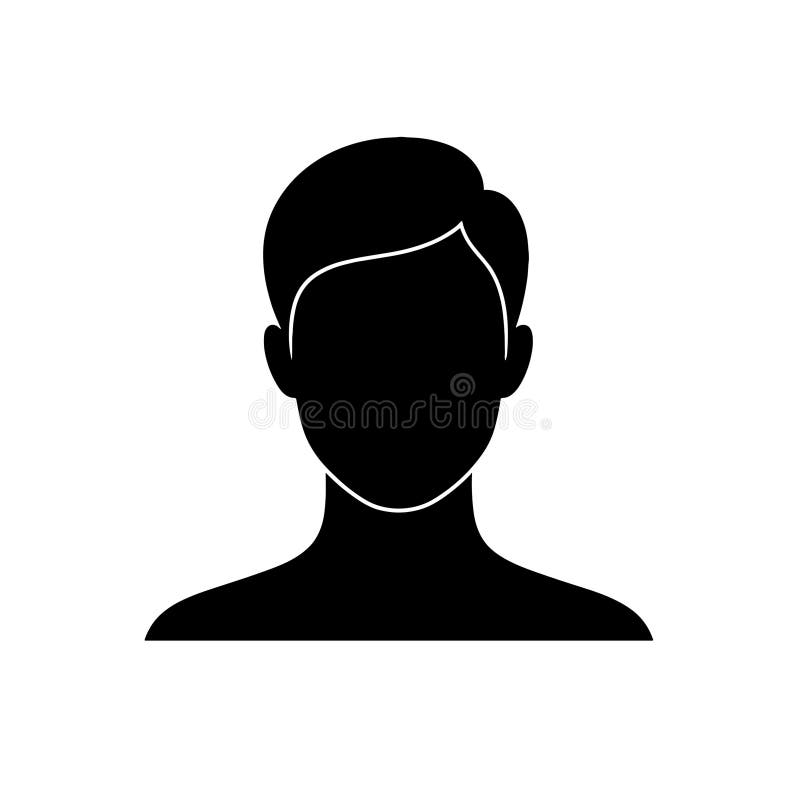 Male Head Silhouette Profile Simple Person royalty free illustration