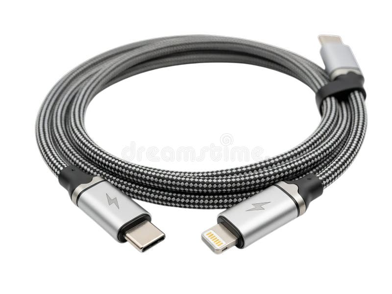 Durable multi-device charging cable vector illustration