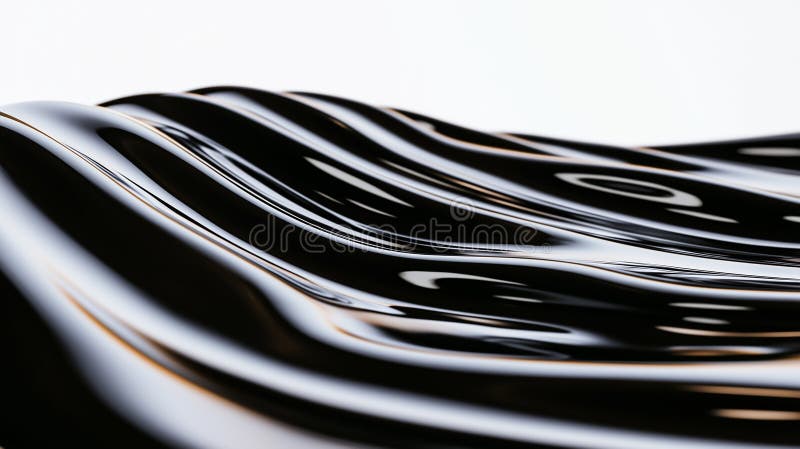 Mesmerizing Swirling Wave of Liquid Metal Illuminated in Soft Glow royalty free stock photography