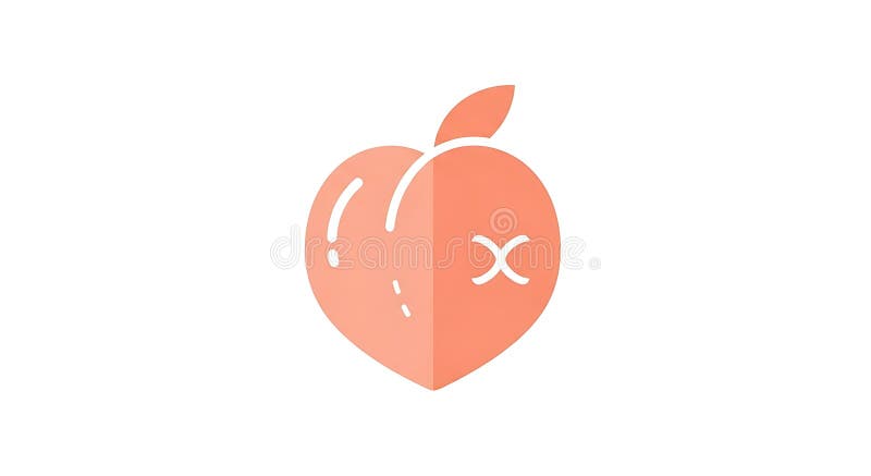 Minimalist blurred peach logo concept — soft pastel tones