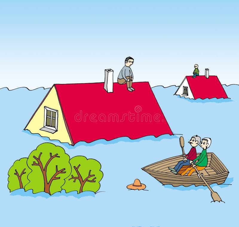 An image of a flood stock illustration. Image of cartoon - 24680986