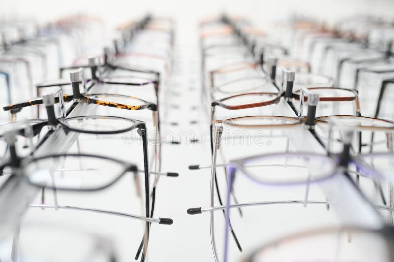 Image of Glasses Showcase at the Modern Optic Shop, Nobody Stock Image ...