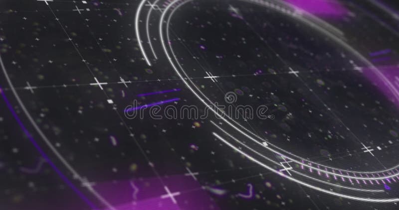 Image of glitch and data processing in black digital space royalty free illustration