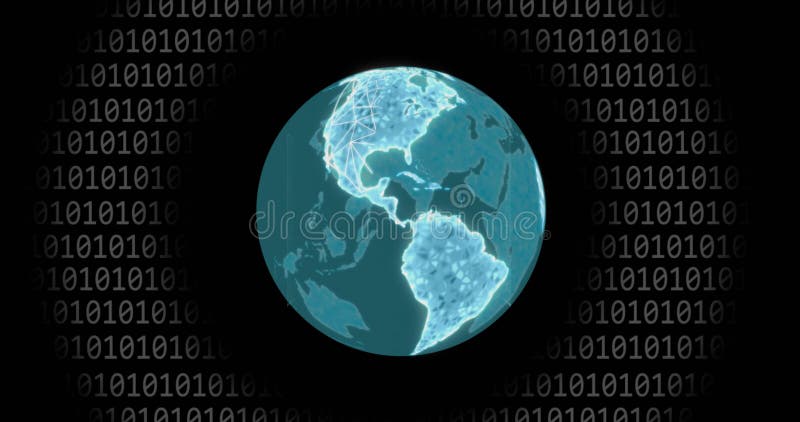 Image of globe and data processing royalty free stock photography