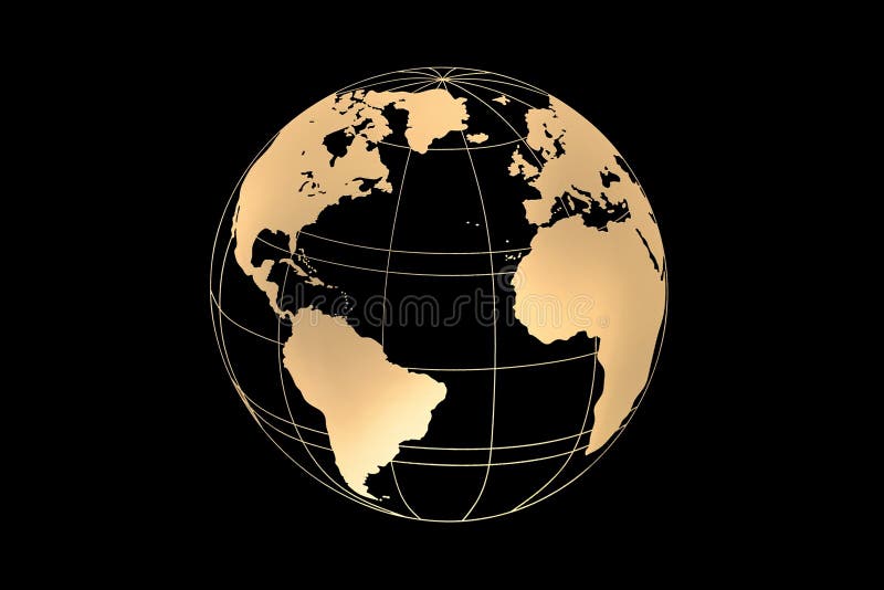 Glowing Earth With Radiating Lines Stock Illustration - Illustration of ...