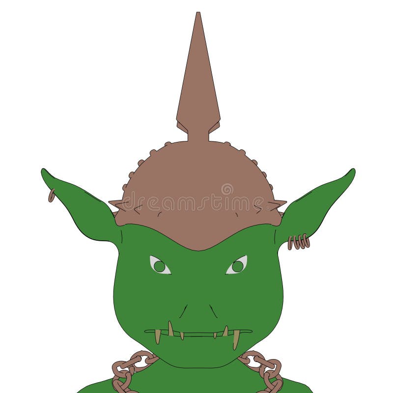 Green goblin - T pose stock illustration. Illustration of ancient ...