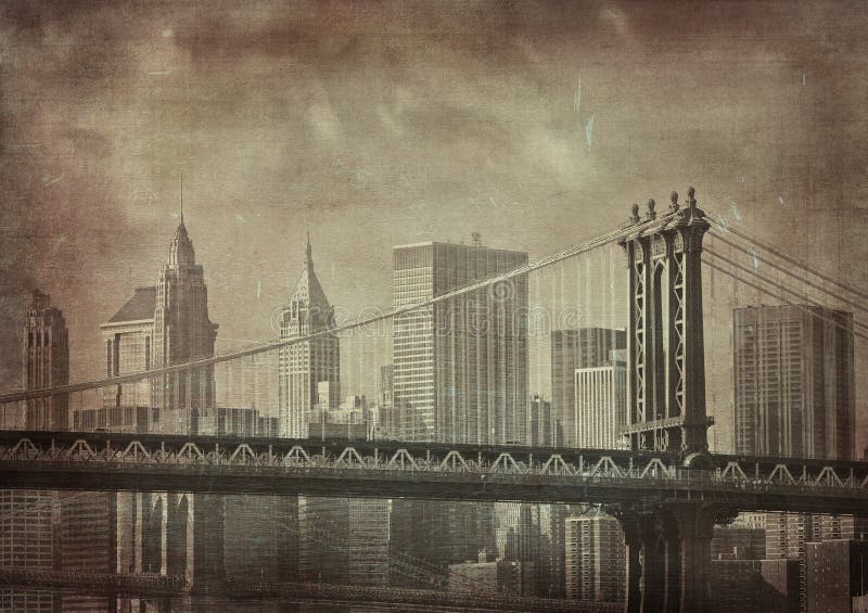 Image grunge de cru de New York City illustration stock Image grunge de cru de New York City illustration stock