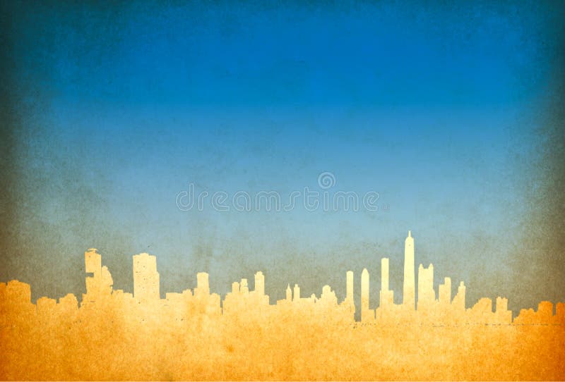 Image grunge de paysage urbain de vieux papier illustration libre de droits Image grunge de paysage urbain de vieux papier illustration libre de droits