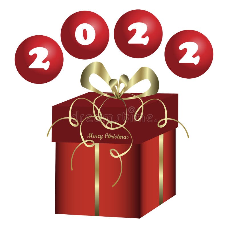 2022 image, Happy New 2022 Year. Holiday vector illustration of Blue numbers 2022 stock illustration