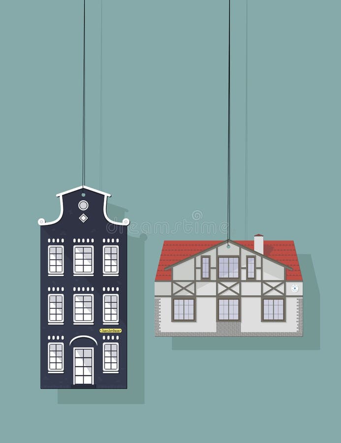 The image of the house. vector illustration