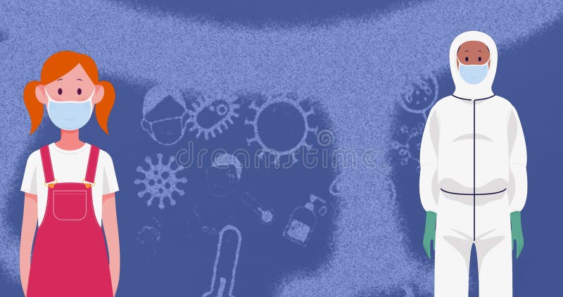 Image of human head with lightbulb over blue background royalty free illustration