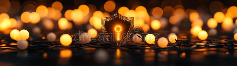 An image illustrating artificial intelligence technology, featuring neural networks, big data cybersecurity, data. Shield artificial intelligence stock images, royalty-free photos and pictures