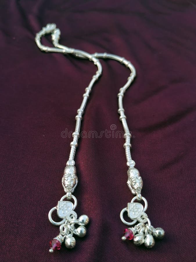 Indian traditional leg wear jewelry Payal or kandora stock image Indian traditional leg wear jewelry Payal or kandora stock image