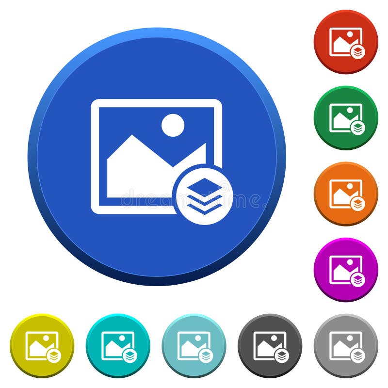 Image layers beveled buttons royalty free illustration