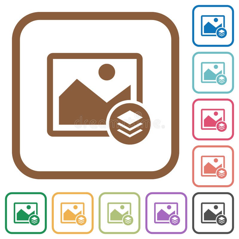 Image layers simple icons vector illustration