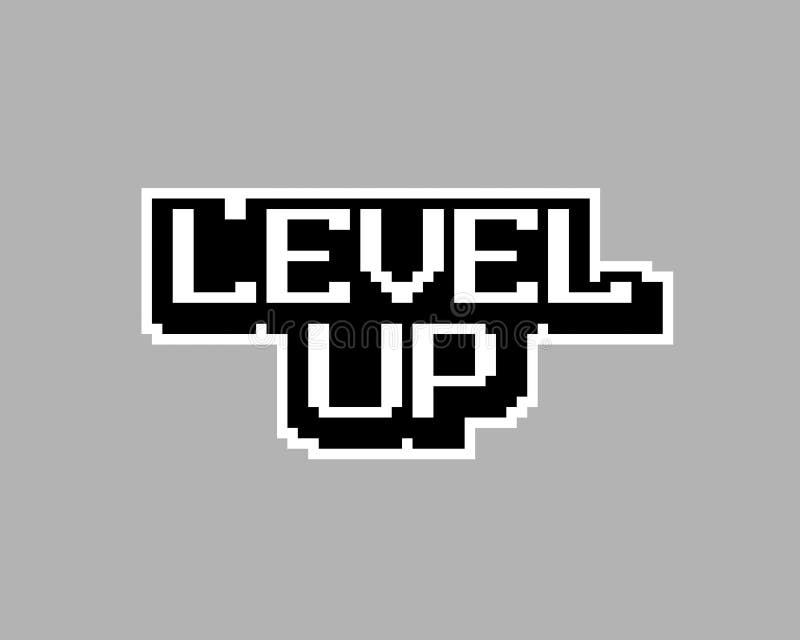 Image level up pixels, for 8 bit games royalty free illustration