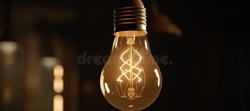 Image of Light Bulb Background, Lamp, Dim Stock Illustration ...