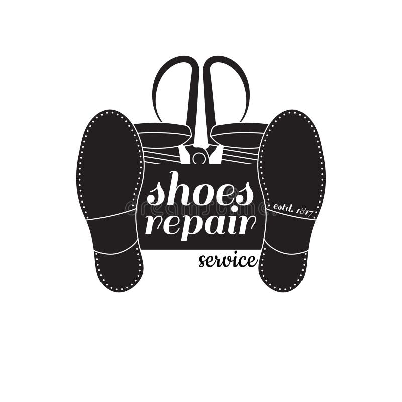 Image of Logo of Shoe Repair Services. Concept for Workshop Repair ...