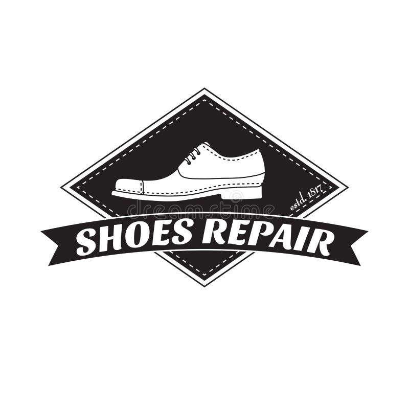 Image of Logo of Shoe Repair Services. Concept for Workshop Repair ...
