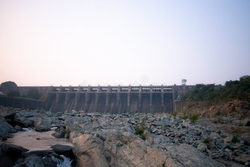 Image of Maithon Dam Used To Produce Electricity Stock Image Image of