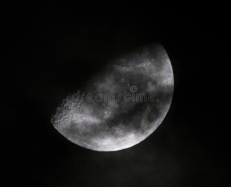 Moon with clouds December 2023 stock images