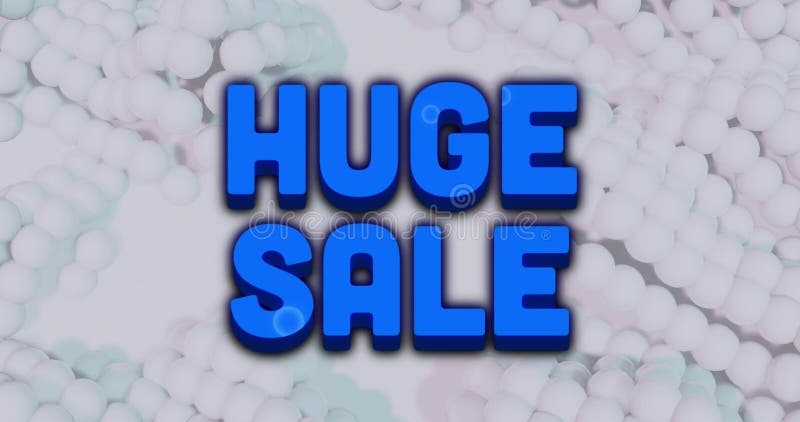 Image of multicolored circular patterns, bubbles in huge sale text against abstract background vector illustration