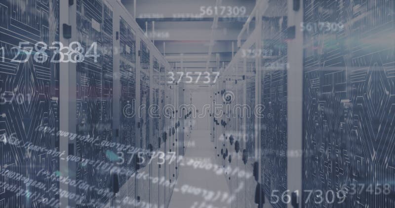 Imagine a numerelor și prelucrarea datelor pe servere stock photos