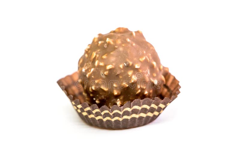 Nut Chocolate Ball in White Background Stock Photo Image of brown, decorative 133643498