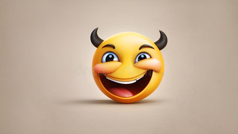 this image offers a close-up view of a yellow smiley face with horns. It's trending on Behance and features a sarcastic evil smile. The background is a dark studio setting, and the character assumes an evil standing smiling pose. It showcases creative VFX and embodies a funny and cartoonish style, resembling an affable devil among demons. It's suitable as an iOS icon, conveying a naughty expression, perhaps reminiscent of Zelensky having a tantrum. generated with AI. this image offers a close-up view of a yellow smiley face with horns. It's trending on Behance and features a sarcastic evil smile. The background is a dark studio setting, and the character assumes an evil standing smiling pose. It showcases creative VFX and embodies a funny and cartoonish style, resembling an affable devil among demons. It's suitable as an iOS icon, conveying a naughty expression, perhaps reminiscent of Zelensky having a tantrum. generated with AI