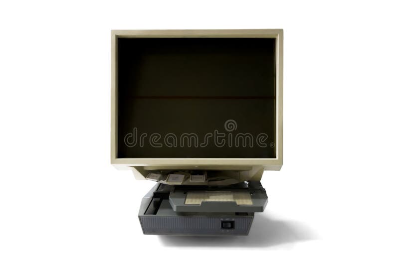 Old microfilm reader stock images