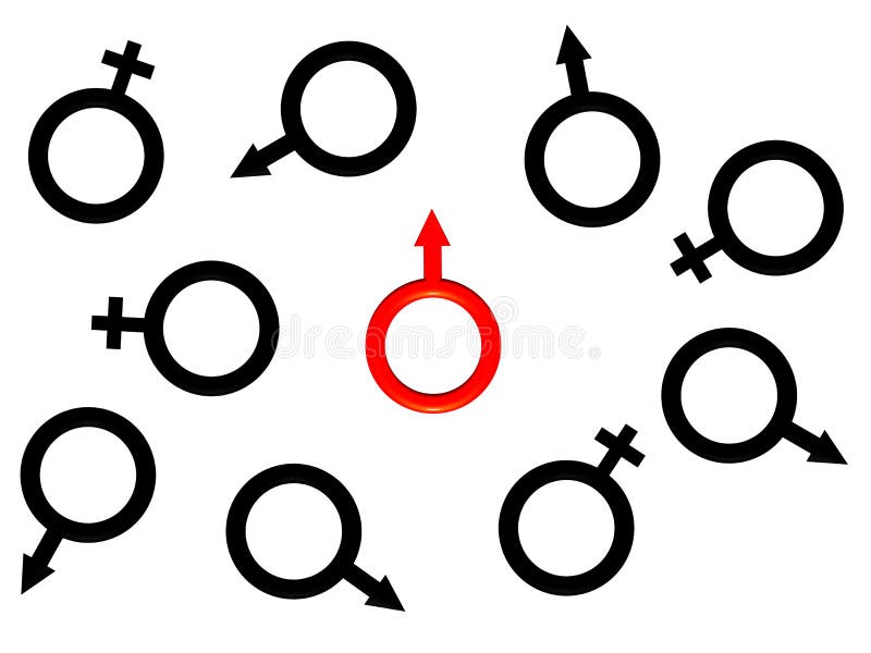 Image of one red man s symbol.