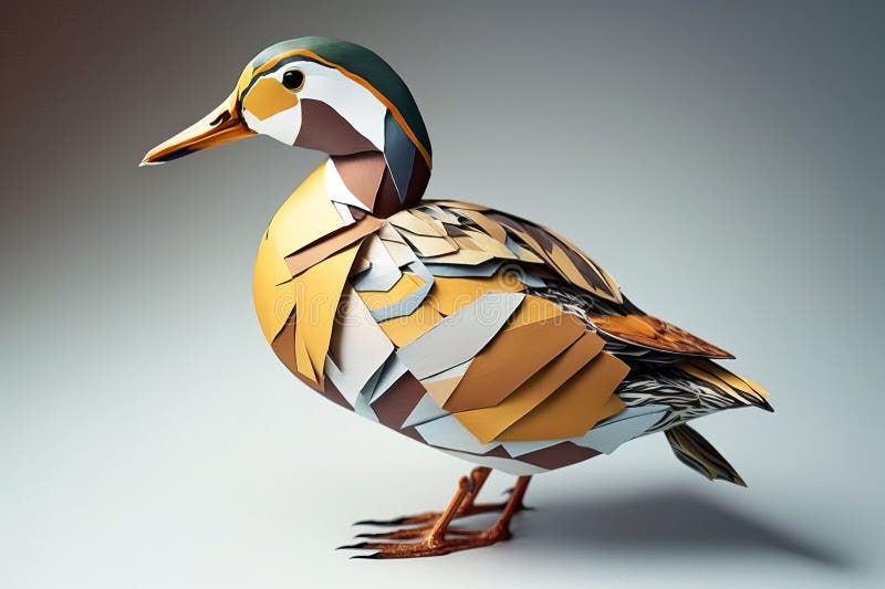 Origami Duck Stock Photo - Download Image Now - Origami, Bird