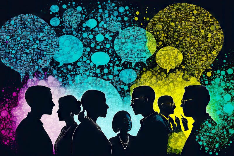 Image of people for collaboration and communication for implementation of business concept vector illustration