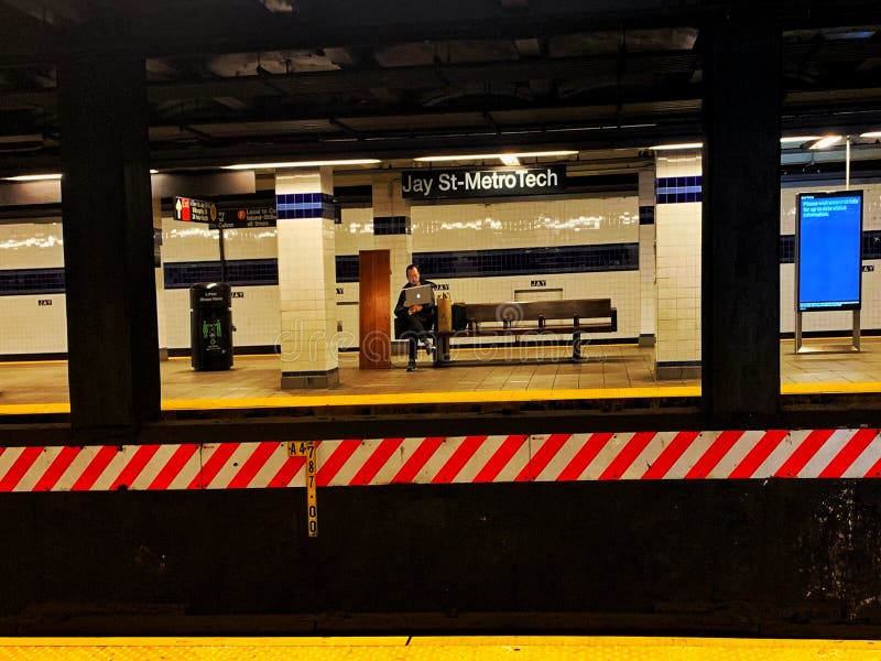 Image of people in subway at newyork city. royalty free stock image