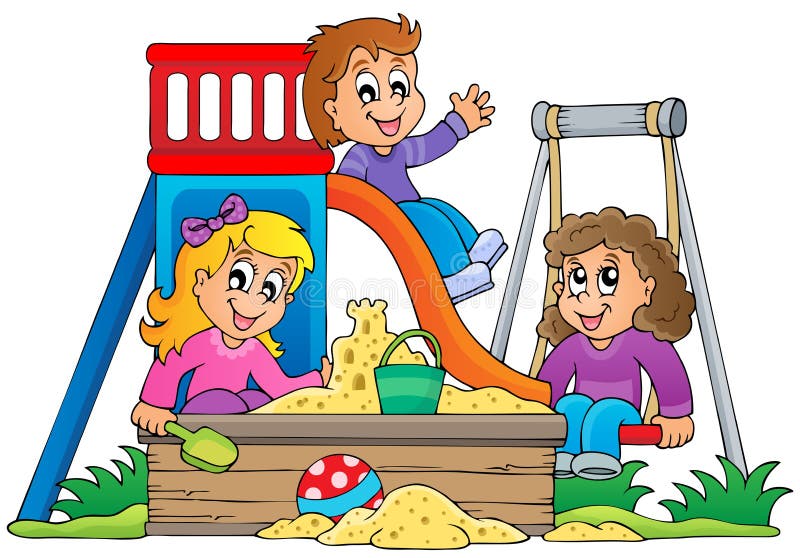 Image with playground theme 1 royalty free illustration