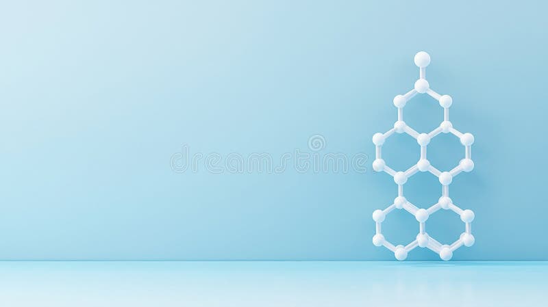 A 3D rendering of a molecular structure. royalty free illustration