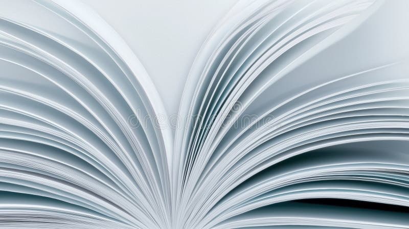 A book with a white cover and blue spine. royalty free stock images