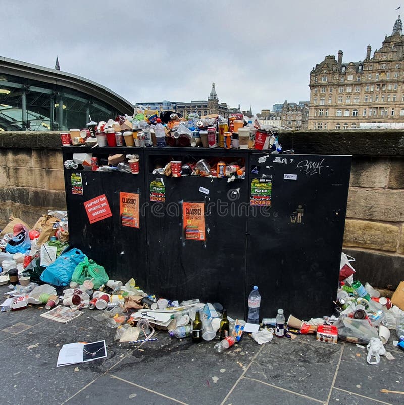 The Image of a Rubbish on a Strike Day. Editorial Stock Image Image