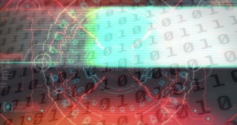 Image of scope scanning and binary coding stock images