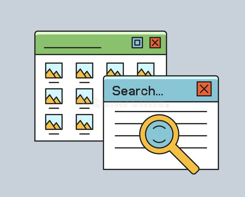 Image search concept royalty free illustration