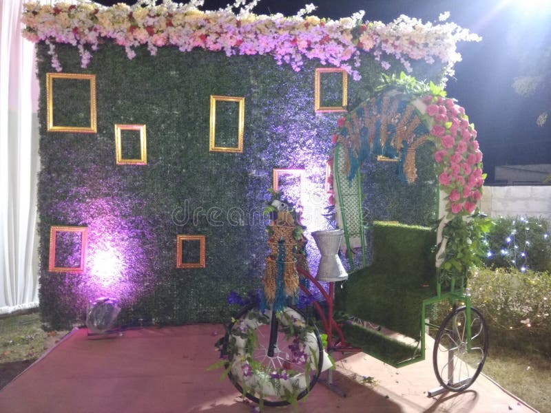 This is Image of Selfie Zone/point in Marriage/wedding Stock Image