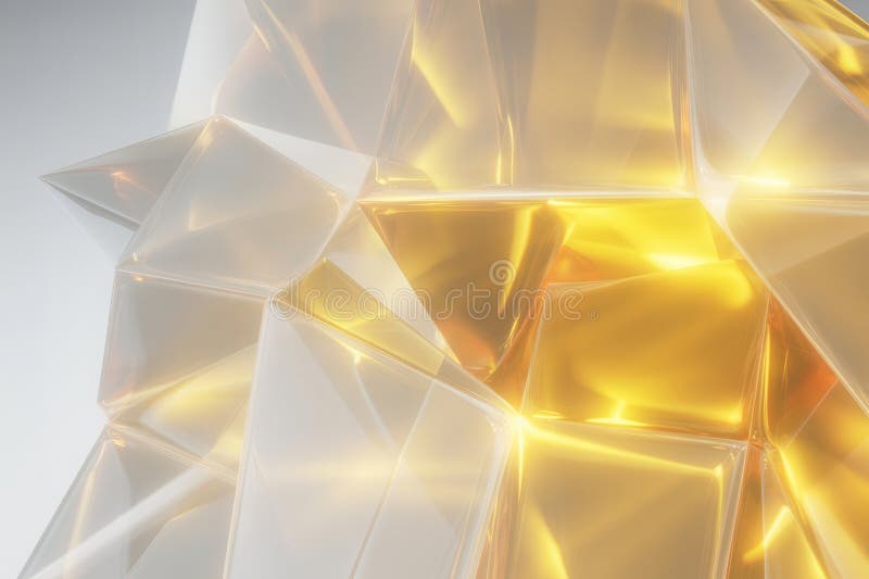 Illuminated geometric structure vector illustration