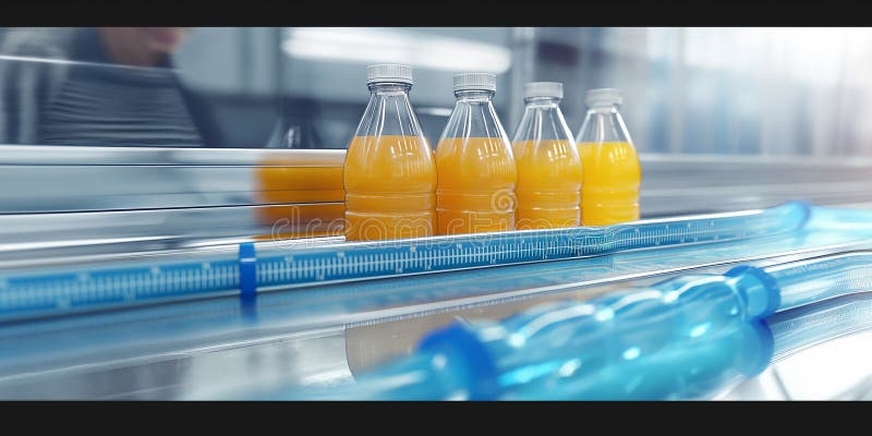High-Precision Automated Bottling Process in a Modern Manufacturing