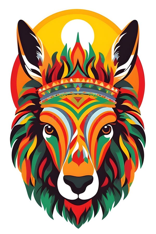 Mexican spirit animal with a colorful motif generated by ai