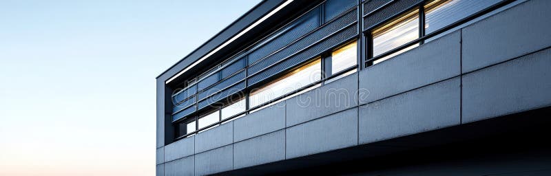 Modern Sustainable Architecture Design: Eco-Friendly Features and Materials Showcase Innovation and Environmental Consci vector illustration