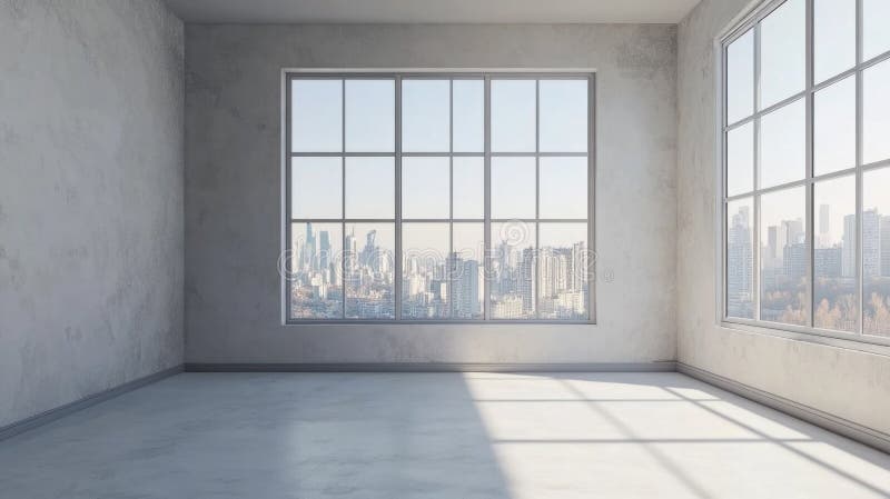 Skyline Apartment: A Modern Retreat Above the City - Urban Textured Apartment With High Ceilings And Large Windows