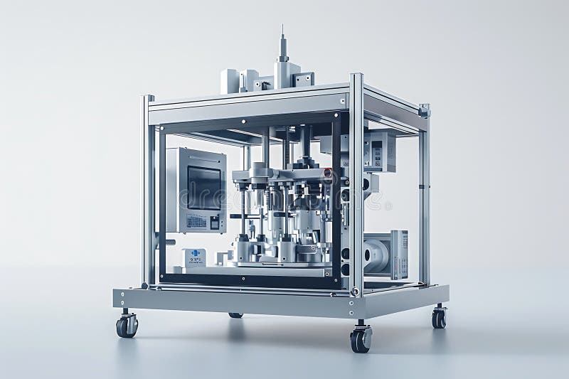 High-Precision Automated Assembly Machine for Precision Manufacturing royalty free illustration