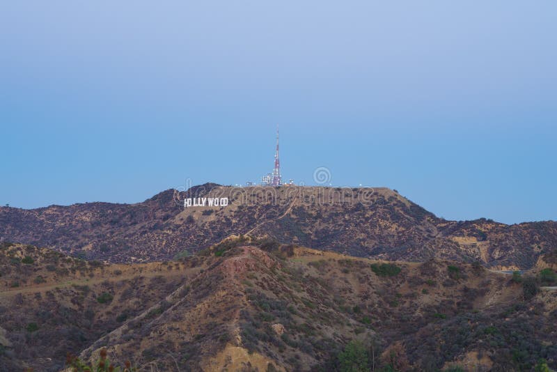 Hollywood Sign on Mount Lee Editorial Image - Image of landmark, angeles:  113680530